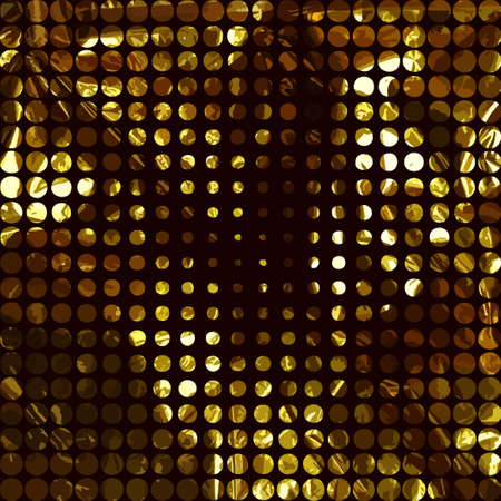 Background with golden circles. Vector illustrationのイラスト素材