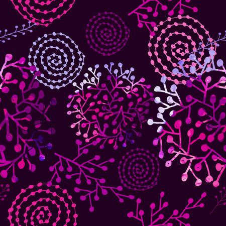 A seamless background with colorful flowers. Vector illustrationのイラスト素材