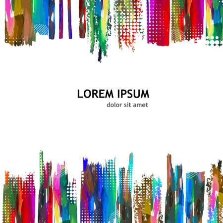 Brush stroke isolated on white background. Black paint brush. Grunge texture stroke line. Art ink dirty design. Border for artistic shape, paintbrush element. Brushstroke graphic Vector illustrationのイラスト素材