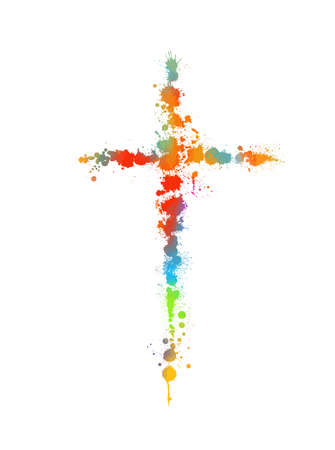 Bloody cross. Vector illustrationのイラスト素材