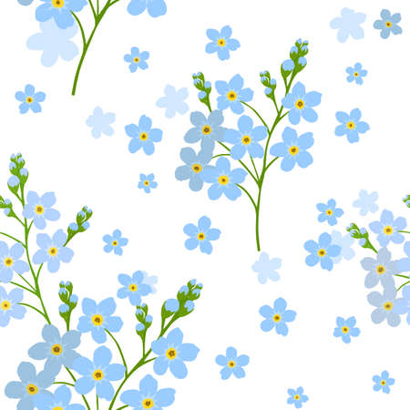 The seamless background is small pink flowers. Vector illustrationのイラスト素材