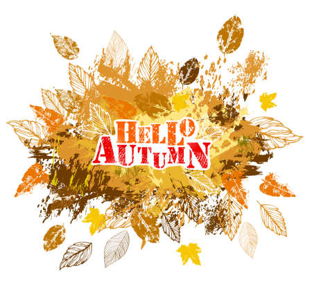 Abstraction of autumn leaves. Vectorのイラスト素材