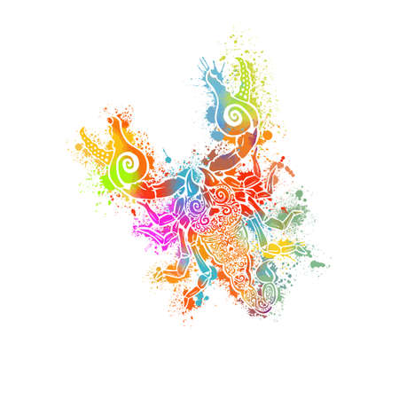 Scorpion of patterns. Vector illustrationのイラスト素材