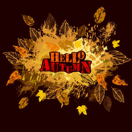 Abstraction of autumn leaves. Vectorのイラスト素材