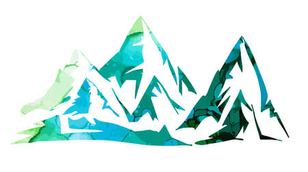 Colorful mountains. Vector illustrationのイラスト素材