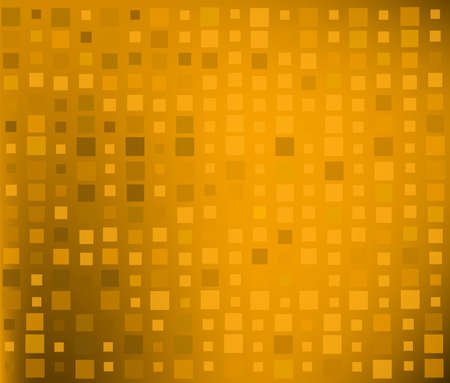 The background is golden squares. Vector illustrationのイラスト素材