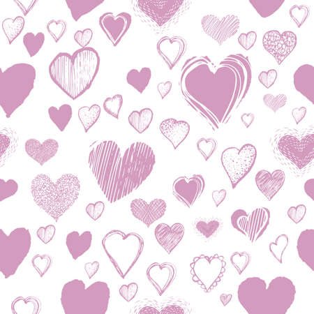 The seamless background of the heart. Vector illustrationのイラスト素材