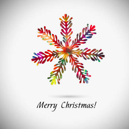A multi-colored abstraction of a snowflake. Vector illustrationのイラスト素材