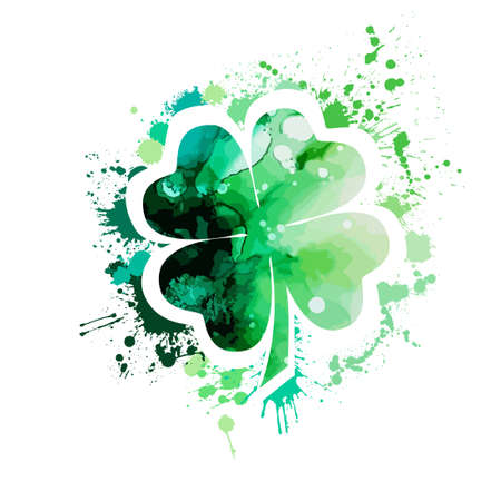 Clover multicolored. Happy St. Patrick's Day. Vectorのイラスト素材