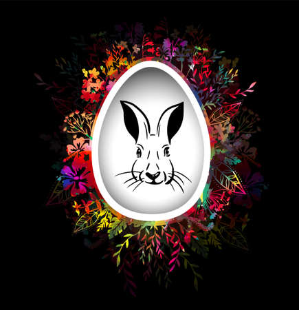 easter vintage lettering backgroundのイラスト素材