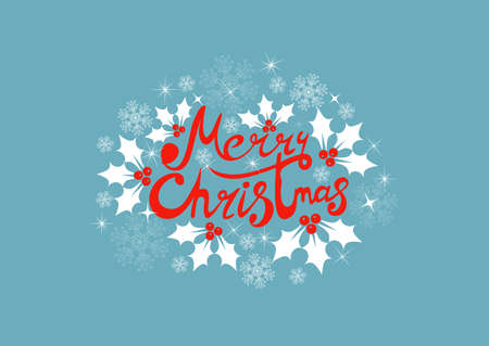 Text Merry Christmas. Vector illustrationのイラスト素材