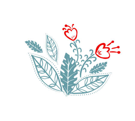 Red lilies. Vector illustrationのイラスト素材