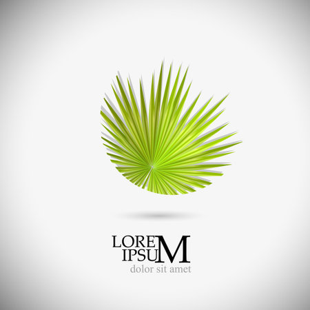 Logo palm. Vector illustrationのイラスト素材