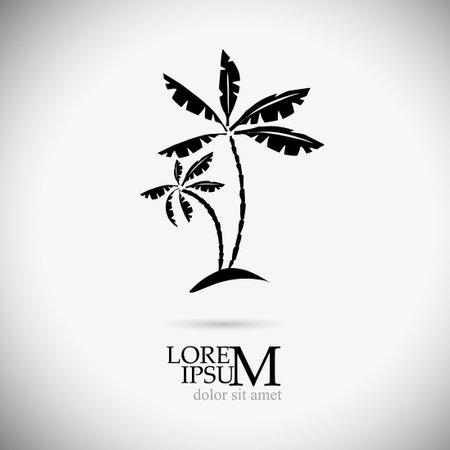 Logo palm. Vector illustrationのイラスト素材