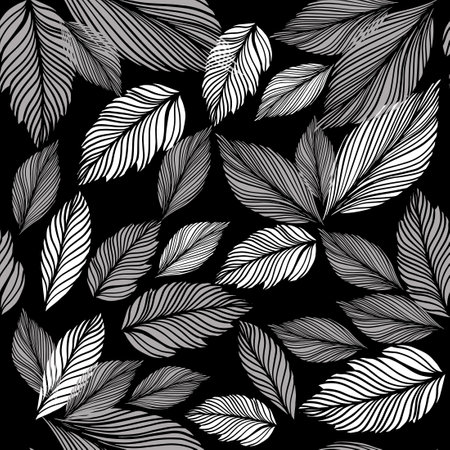 vector seamless pattern. floral stylish backgroundのイラスト素材