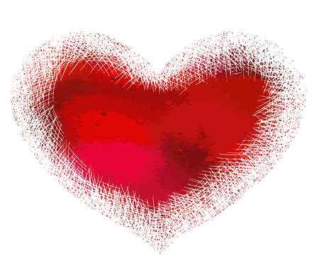 Heart shaded. Happy Valentines Day. Vector illustrationのイラスト素材