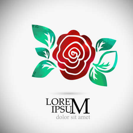 Logo is a simple rose. Vector illustrationのイラスト素材