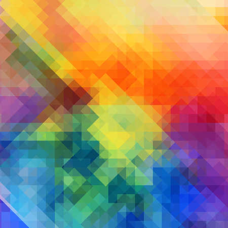Abstract multicolored background from squares. Rainbow mosaic. Vector illustration