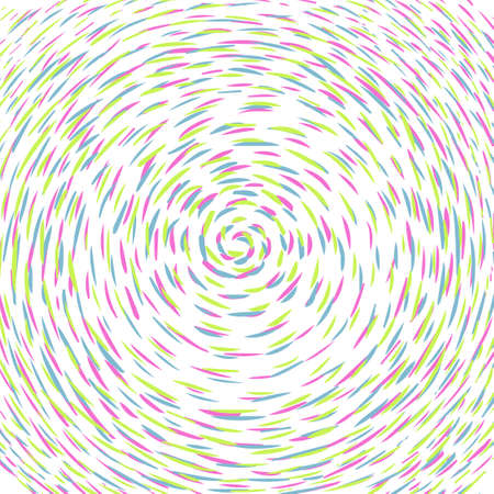 Concentric circles hatching lines abstract background. Hatching in a circle. Vector illustrationのイラスト素材