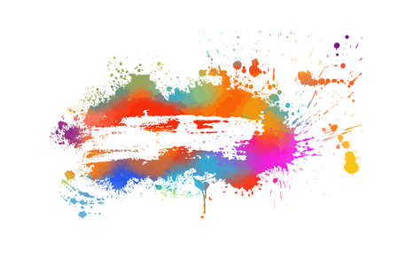 Abstract multicolored blot. Frame for text rainbow . Vector illustrationのイラスト素材
