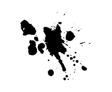 Paint stains black blotch background. Grunge Design Element. Brush Strokes. Vector illustrationのイラスト素材