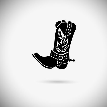 Cowboy boots object. vector illustrationのイラスト素材
