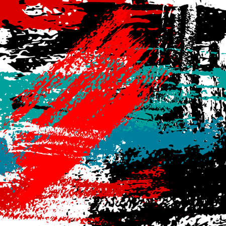 The square background is smeared with paint. Vector illustrationのイラスト素材