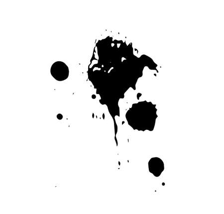 Paint stains black blotch background. Grunge Design Element. Brush Strokes. Vector illustrationのイラスト素材