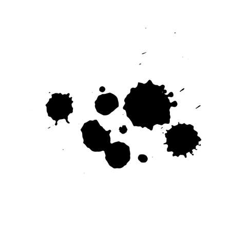 Paint stains black blotch background. Grunge Design Element. Brush Strokes. Vector illustrationのイラスト素材