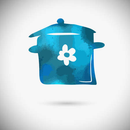 beautiful saucepan object. Vector illustrationのイラスト素材