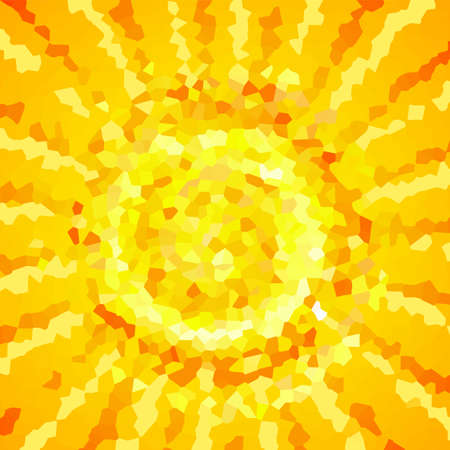 Orange abstract background. Sun shine. Vector illustrationのイラスト素材