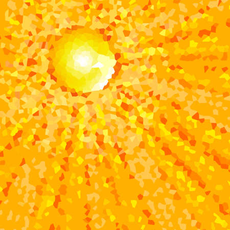 Orange abstract background. Sun shine. Vector illustrationのイラスト素材