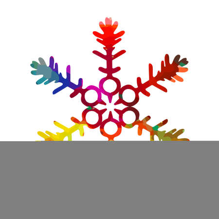 Multi-colored beautiful snowflake object. Vector illustrationのイラスト素材