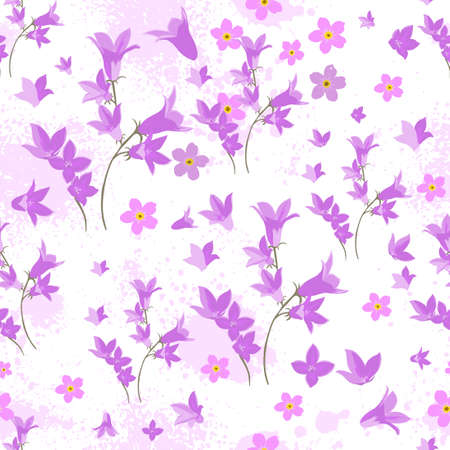 Flowers bells seamless pattern. Vector illustrationのイラスト素材