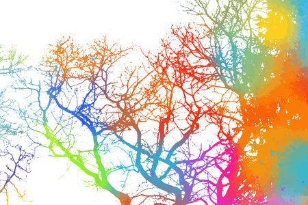the background of the tree multicolored branch. Vector illustrationのイラスト素材