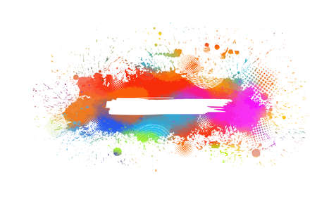 Abstract multicolored blots for text. Vector illustrationのイラスト素材