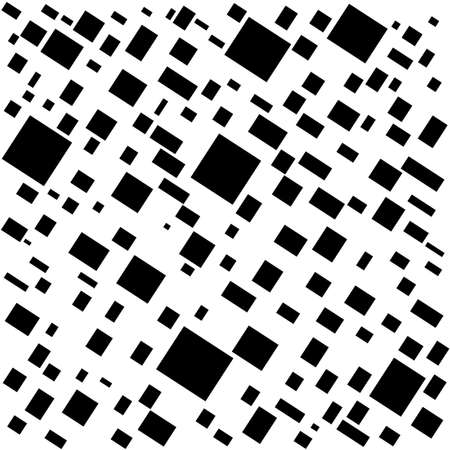 Abstraction background black squares of different sizes. Vector illustrationのイラスト素材