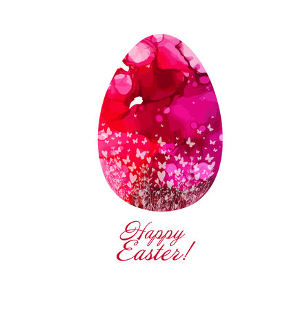 Eggs watercolor. Happy easter. Vector illustrationのイラスト素材