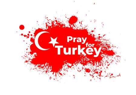 Pray For Turkey vector illustrationのイラスト素材