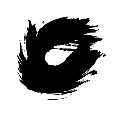 Black blot on a white background. Vector illustrationのイラスト素材