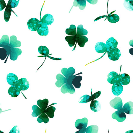 St.Patrick s Day. Seamless background. hand drawing. Not AI, Vector illustrationのイラスト素材