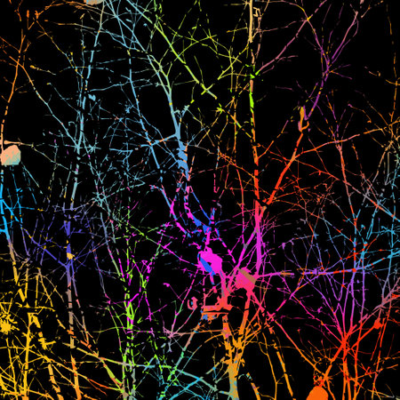 Background colored bare tree branches. Not AI, Vector illustrationのイラスト素材