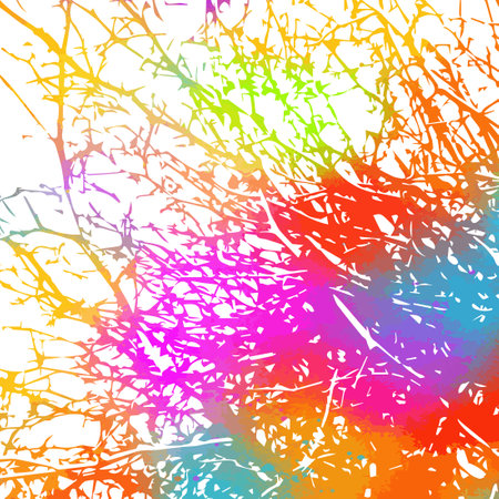 Background colored bare tree branches. Not AI, Vector illustrationのイラスト素材