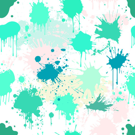 Seamless background colored blots. hand drawing. Not AI, Vector illustrationのイラスト素材