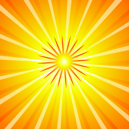 Background glow yellow orange. hand drawing. Not AI, Vector illustrationのイラスト素材