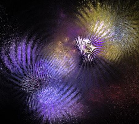 Beautiful fractal fireworksの写真素材