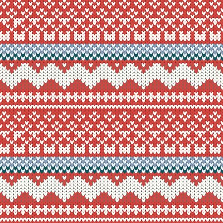Knitted background with ornament. Vector illustrationのイラスト素材
