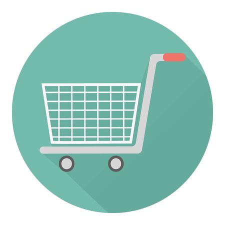 Shopping cart icon. Flat design. Vector illustrationのイラスト素材
