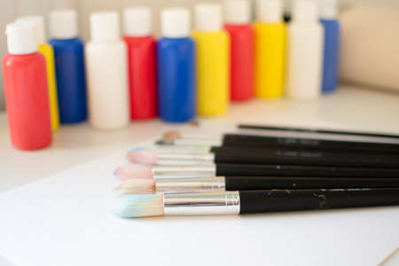 Colorful drawing instrumentsの写真素材