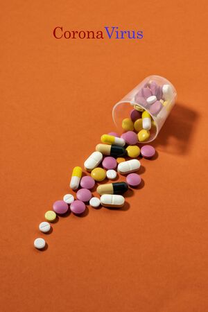 Tablets and capsules for the treatment of influenza, coronavirus and respiratory diseases, drugsの写真素材